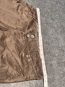 Bershka Y2K Chocolate Brown Cropped Flare Pants