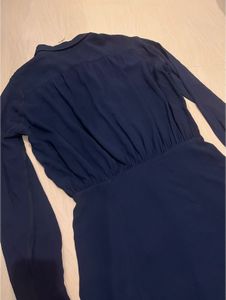 Classic Navy Button-Up Shirt Dress