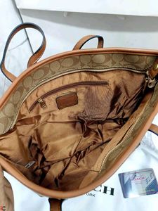COACH* *SIGNATURE MONOGRAM CITY TOTE BAG*