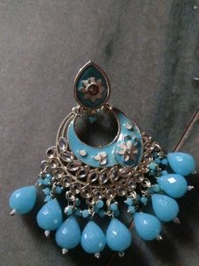 Beautiful Sky Blue Chandelier Earrings