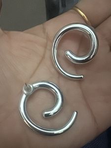 Chic Silver Swirl Earrings