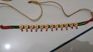 Exquisite Om Pendant Necklace with Red Beads