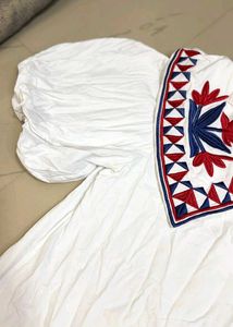 White Embroidered Top