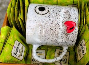 Cute Speckled Coffee Mug + Typhoo Tea(Full Pack