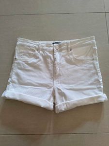 westside Classic White Denim Shorts