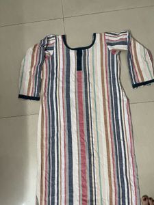 Striped Linen Top &amp; Pants Set