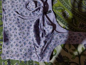 Floral Tie-Front Crop Top baby doll to