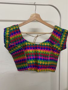 Vibrant Geometric Print Blouse