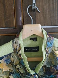 Unique Men's Ethnic Leaf Print Jacket