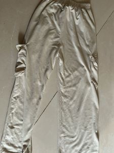 Beige Wide Leg  Pants