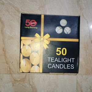 White Tealight Candle Set of 50 pcs