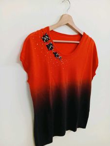 Ombre Embellished T-Shirt