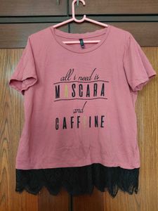 Cute "Mascara and Caffeine" T-Shirt