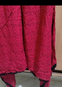 Elegant red crepe kurti