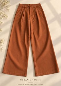Stylish Brown Wide-Leg Trousers