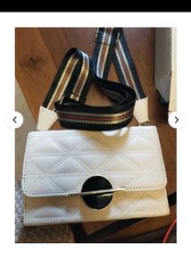 Quilted White Crossbody Bag