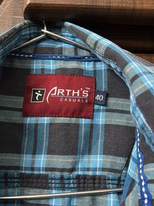Men's Blue Plaid Shirt