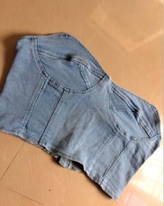 Denim Corset Top