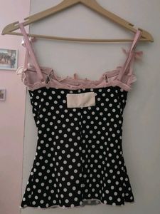 Cute Polka Dot Camisole Top
