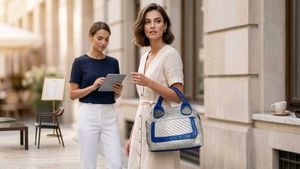 Trendy Woven Women's  Handbag with front compartme