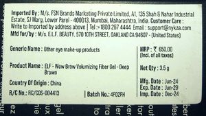 elf Cosmetics Wow Brow Tinted Gel Shade Deep Brown