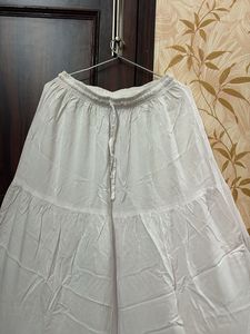 White Tiered Maxi Skirt