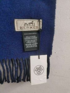 Hermes Blue Wool Scarf