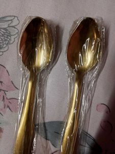 Premium Golden Polish Spoons Fixed Price