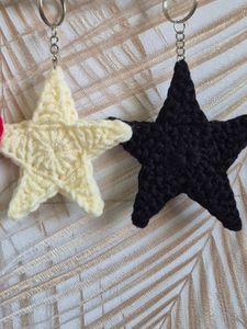 Handmade Crochet Star Keychains