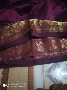 Pure Silk Golden Zari Border Vintage Saree