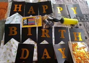 Birthday Banner &amp; Doraemon Hats