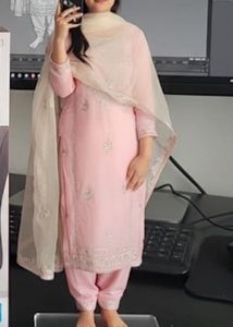Elegant Pink Embroidered Salwar Suit
