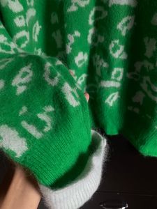 Vibrant Green Oversized Knit Sweater