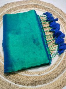 Bohemian Tie-Dye Saree with Tassels