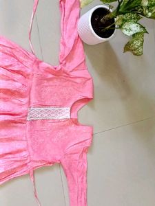 Pink Ethnic Kurta Set