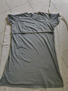 Grey Cocoon T-Shirt Dress