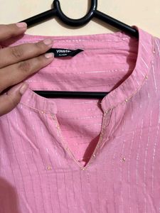Pink Striped Kurta