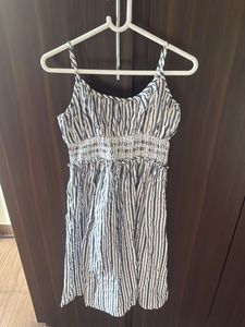 Striped Smocked Waist Mini Dress