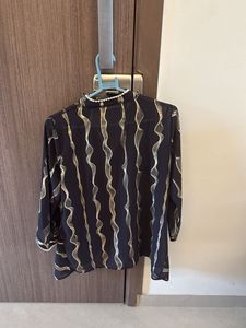 Stylish Black Kurta with Elegant Print