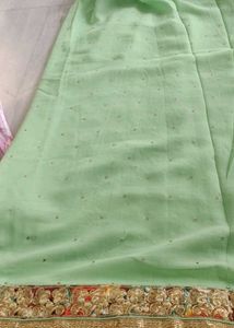 Pista Green saree
