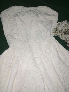 White Strapless Mini Dress