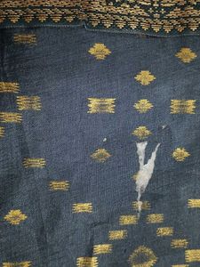 Elegant Teal Saree with Gold Motif