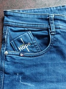 Men's Ripped Blue Jeans