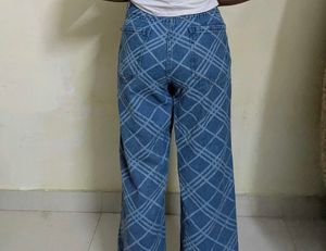 Blue Jeans with Unique Pattern