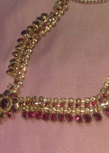 Vintage Ruby Rhinestone Necklace