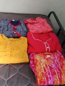 Casual Printed Kurta pack of 5