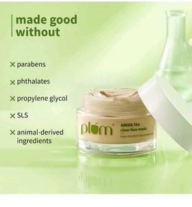 Plum Green Tea Clear Face Mask