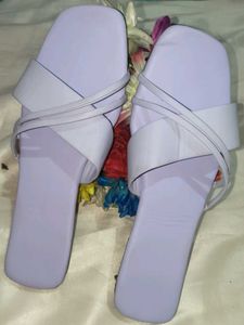 Stylish Lavender Flat Sandals