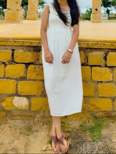 White Smocked Bodice Sundress