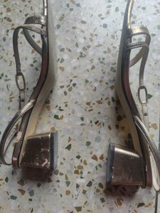 Charles &amp; Keith Gold Heeled Sandals